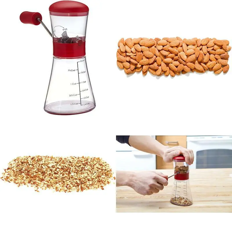 Nut Chopper Hand Cranking Bean Spice Grinder Seeds Kitchen with Non-Skid  Base