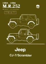 1984 1985 1986 Jeep CJ Scrambler Shop Service Repair Manual Engine Drivetrain