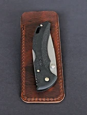 Leather Folding Blade Knife Sheath, Brown Leather Knife Sheath, EDC Tools Pocket