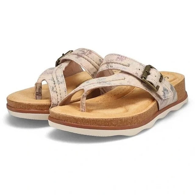 Sandali Clarks Brynn Madi fibbia punta interesse sabbia taglia 11 M (4859)