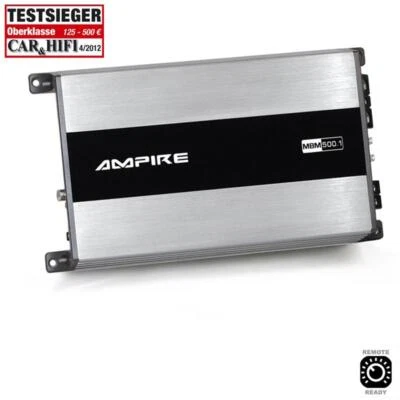 AMPIRE MBM500.1-4G 1-Kanal Mono Endstufe Class D Verstärker 500 Watt RMS - Bild 1 von 4