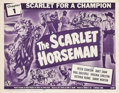 The Scarlet Horseman - Classic Movie Cliffhanger Serial DVD Peter Cookson