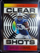 DARIUS LEONARD CLEAR SHOTS 2021 Panini Illusions Football #CS-5 NFL COLTS CARD