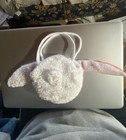 Kids Plush White Bunny Shape Purse Wristlet Pouch Handbag Great for Easter — photo 2