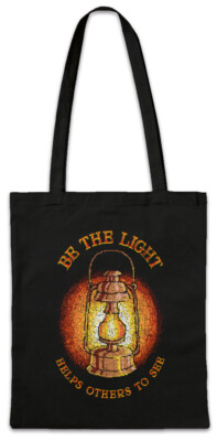 Be The Light Stofftasche Einkaufstasche Pixel Geek Nerd Gaming Gamer Fun Öllampe