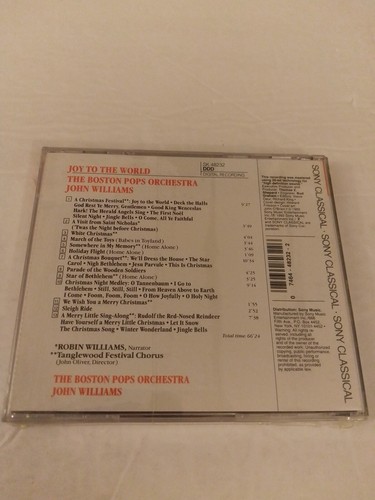 Joy To The World Audio CD by John Williams & The Boston Pops Orchestra New - Picture 2 of 2