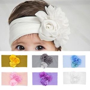 Cute Baby Girl Indian Flower Elastic Turban Knot Nylon Headband