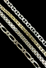 4 Vtg MILOR ITALY 925 Sterling Silver Fancy Link Chain Tennis Bracelets 12.6g