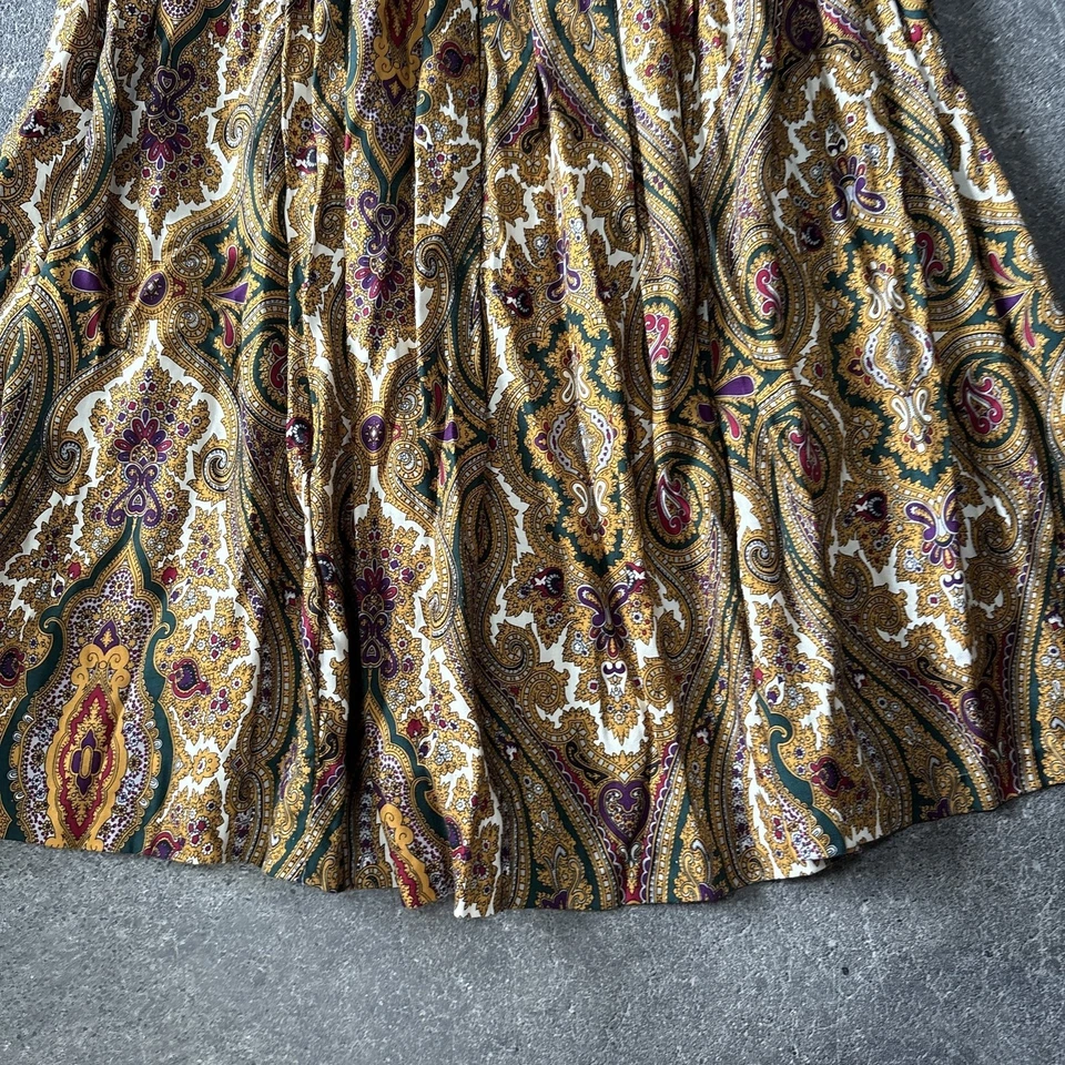 Vintage Marisa Christina Skirt Womens Size Large Paisley Rayon Maxi Boho 90s USA - Image 3 of 4