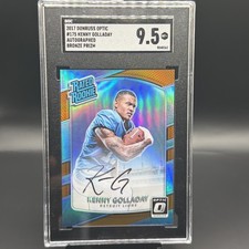 2017 PANINI OPTIC KENNY GOLLADAY RATED ROOKIE BRONZE AUTO CARD #175 GIANTS LIONS. rookie card picture