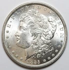 1885 $1 Morgan Silver Dollar Uncirculated - RAW - Lustrous / Excellent Coin