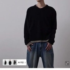 James V-Neck Knit Sweater - Black, M, Brand New with Tags