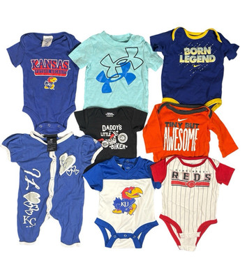 Baby Boy 0-3 Month Clothing Lot Nike Adidas Under Armour KU Reds Royals 8 Pieces