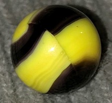 Vintage Marble King Bumblebee Swirl Glass Marble Beautiful Example