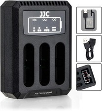 JJC DB-110 LI-90B LI-92B Multi Battery USB Charger for Ricoh GRIIIx GRIIIx 