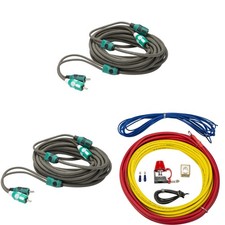 Kicker 47KMPK8 Marine 8awg Amp Power Kit 2 47KMI7 7 Meter RCA Cable