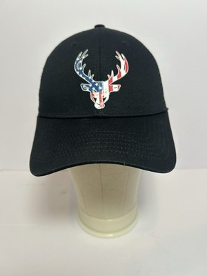 Get Bucked Up Snapback Trucker Hat Black One Size Adjustable Mesh Back Patriotic