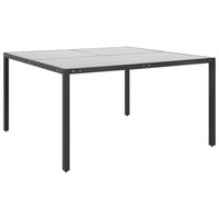Gartentisch Anthrazit 130X130X72 Cm Stahl Und Glas
