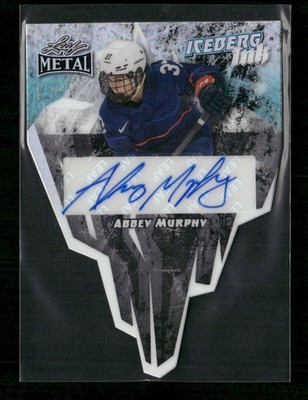 2026 Leaf Metal Hockey Abbey Murphy Iceberg Ink Auto Prismatic Silver #1/10