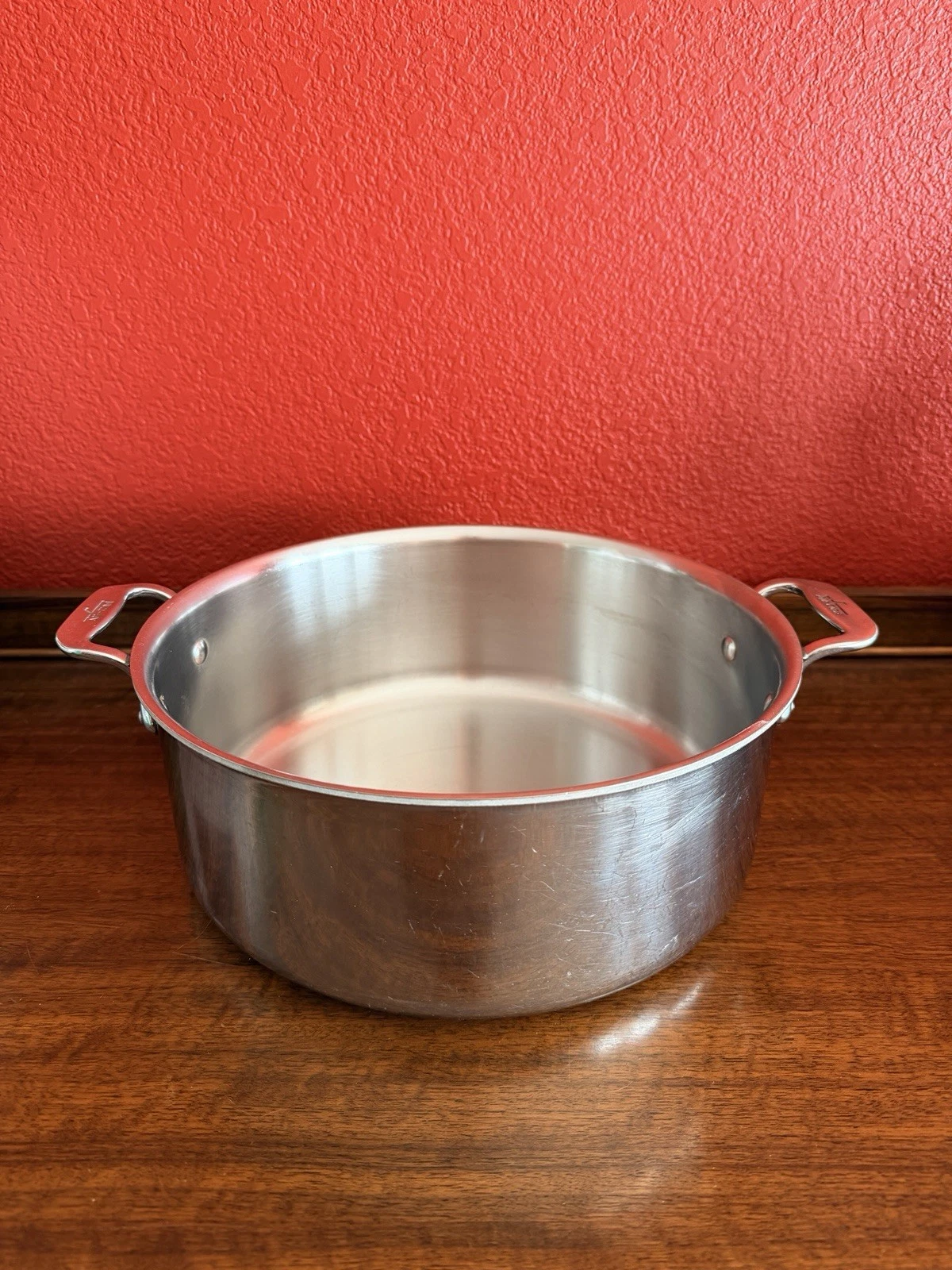 All Clad Stainless Steel 5 Qt Rondeau Pot No Lid Double Handle 11”
Opens in a new window or tab