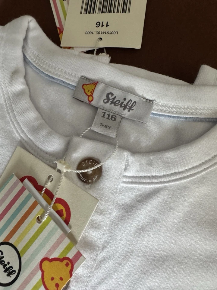 Steiff Kinder T-Shirt weiß | Gr. 116 | UVP: 24,95€ | Neu mit Etikett - Bild 4 von 4