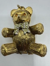 1970's Vintage Max Factor Solid Perfume Bear Pendant