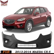 Front Bumper Cover Fascia & Fog Light Assembly Kit For 2013-2016 Mazda CX-5