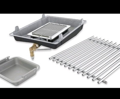 Unused open box Broil King 18674 Propane Infrared Side Burner Kit, Black, Silver