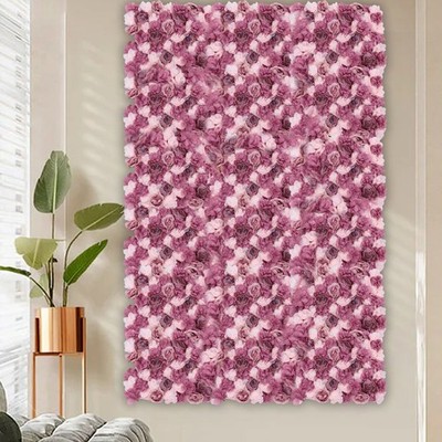 Elegant Artificial Fake Rose Silk 6Pcs Pink+ Mauve Flower Indoor Warm Decor Gift