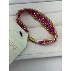 Handmade custom pink and gold 6 bracelet