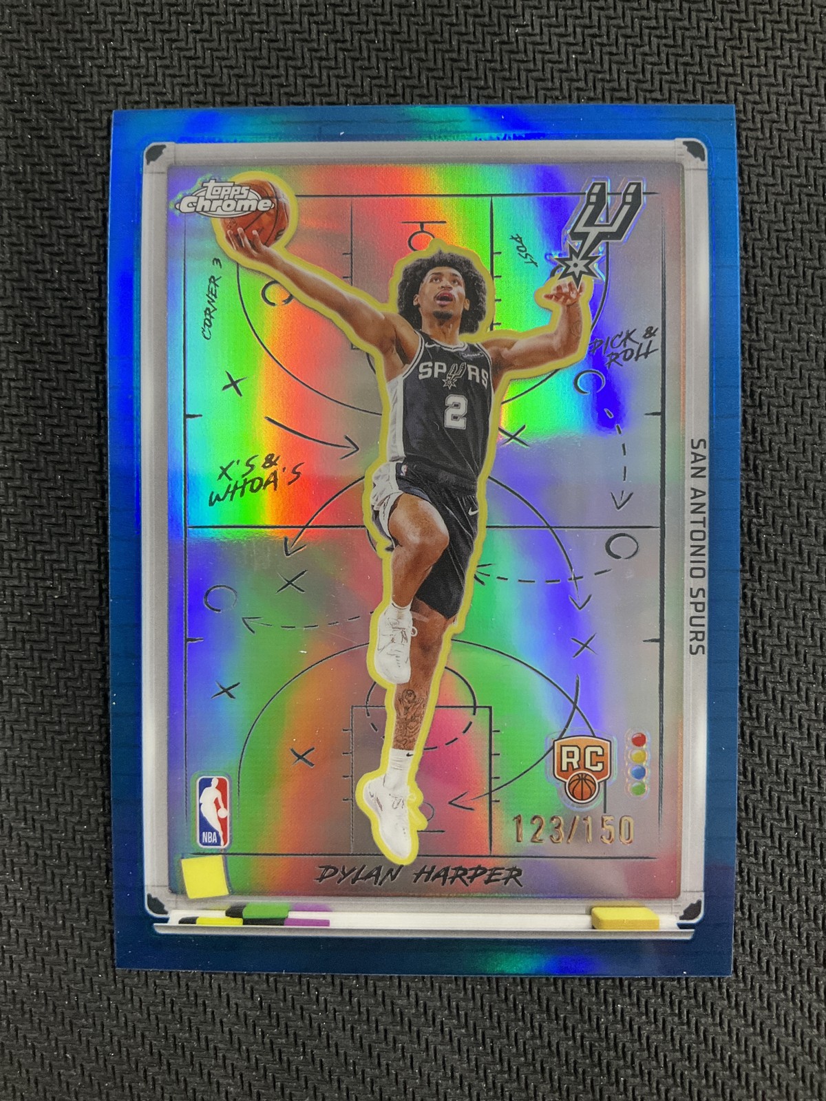 2025-26 Topps Chrome #XW-9 Dylan Harper X's and Whoa's Blue Refractor /150