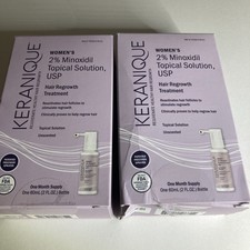 Keranique Women's Hair Regrowth Treatment 2 Minoxidil 30 Day Supply Ea. Lot 2 