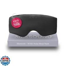 SilkSound 100% Mulberry Silk Bluetooth Sleep Mask, Skin-Friendly Sleeping Eye