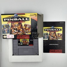 Super Pinball: Behind the Mask SNES Complete CIB w/ Manual TESTED!