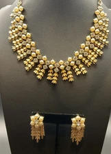 VTG Sarah Coventry "Royal Highness" Rhinestone, Faux Pearl Necklace & Earrings