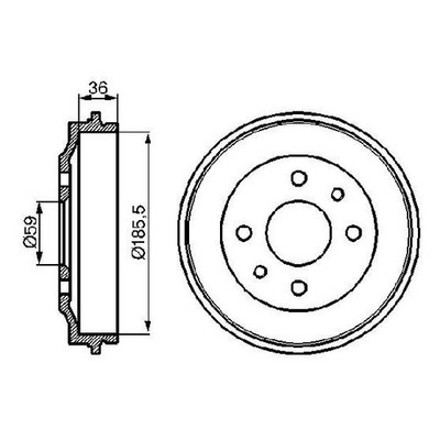 2x Bosch Bremstrommel 24888103 hinten 655437680 777842 94379680