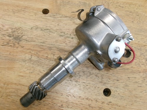 Mallory Pontiac Dual Point distributor 326 389 400 421 455 set up on machine - Picture 19 of 22