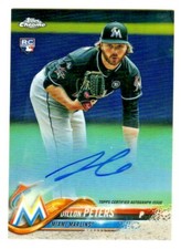 2018 Topps Chrome REFRACTOR ROOKIE AUTOGRAPH DILLON PETERS RC 77/499 AUTO
