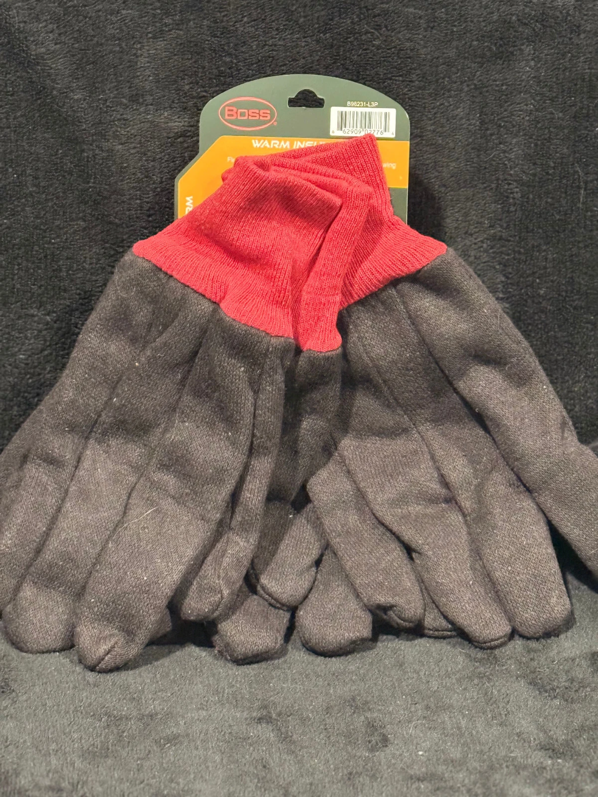 BOSS ARCTIK SERIEIS WINTER GLOVES 3 PACK LARGE WITH FLEECE LINING