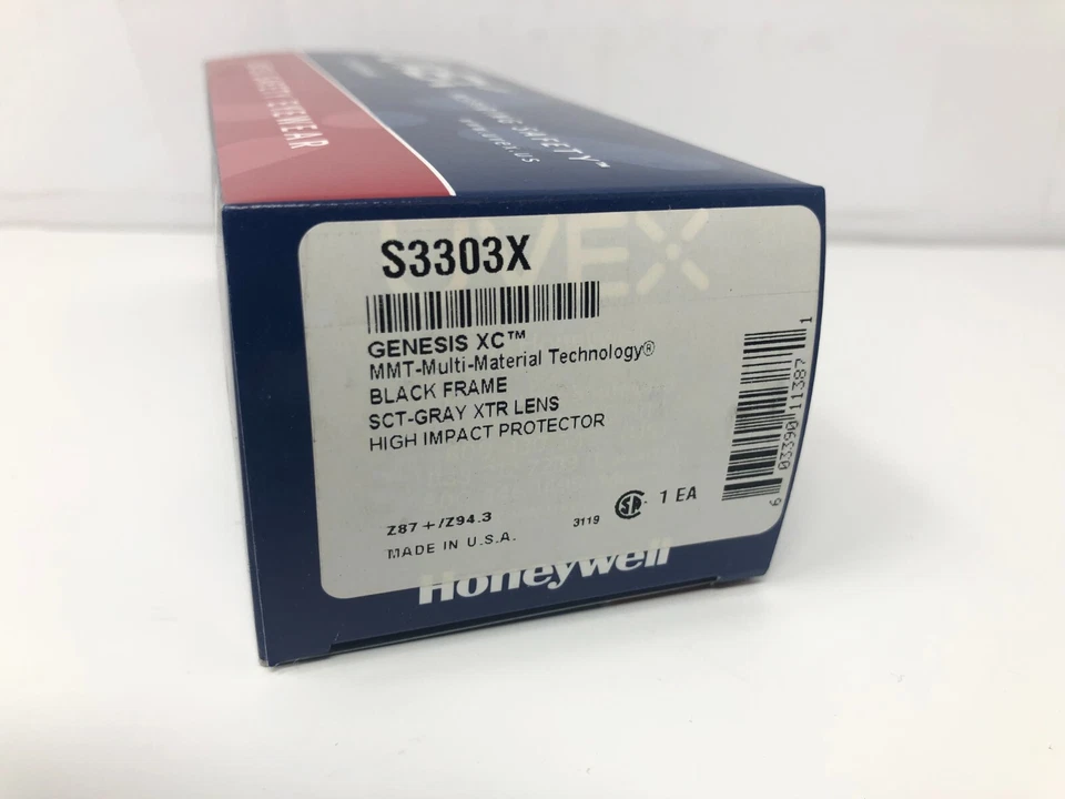 Honeywell S3303X Genesis Polycarbonate Safety Glasses SCT-Gray Lens Wrap Around - Image 3 of 3