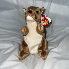 Rare Ty Nuts Original Beanie Baby 1996 Style  4114 PVC Pellets, great condition