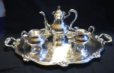 Vintage Reed & Barton 5600 Regent Sterling Silver Plated 4 pc. Tea Set-Beautiful