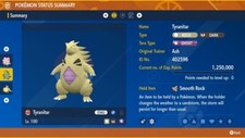 Shiny Tyranitar 6IVs Tera Type: Ghost Pok mon Scarlet and Violet