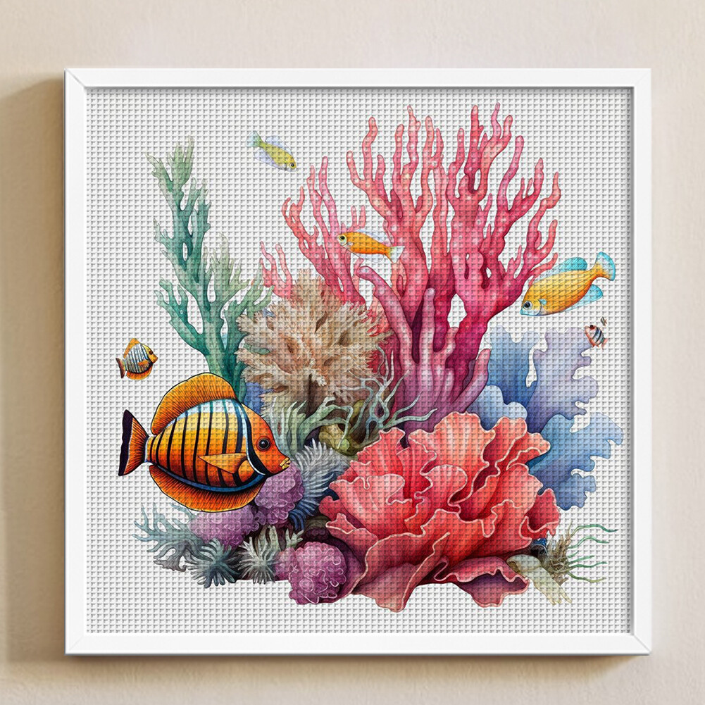 ZoraYorce Cross Stitch Kit 40x40cm - Vollstickerei Mit Eco-Baumwollgarn