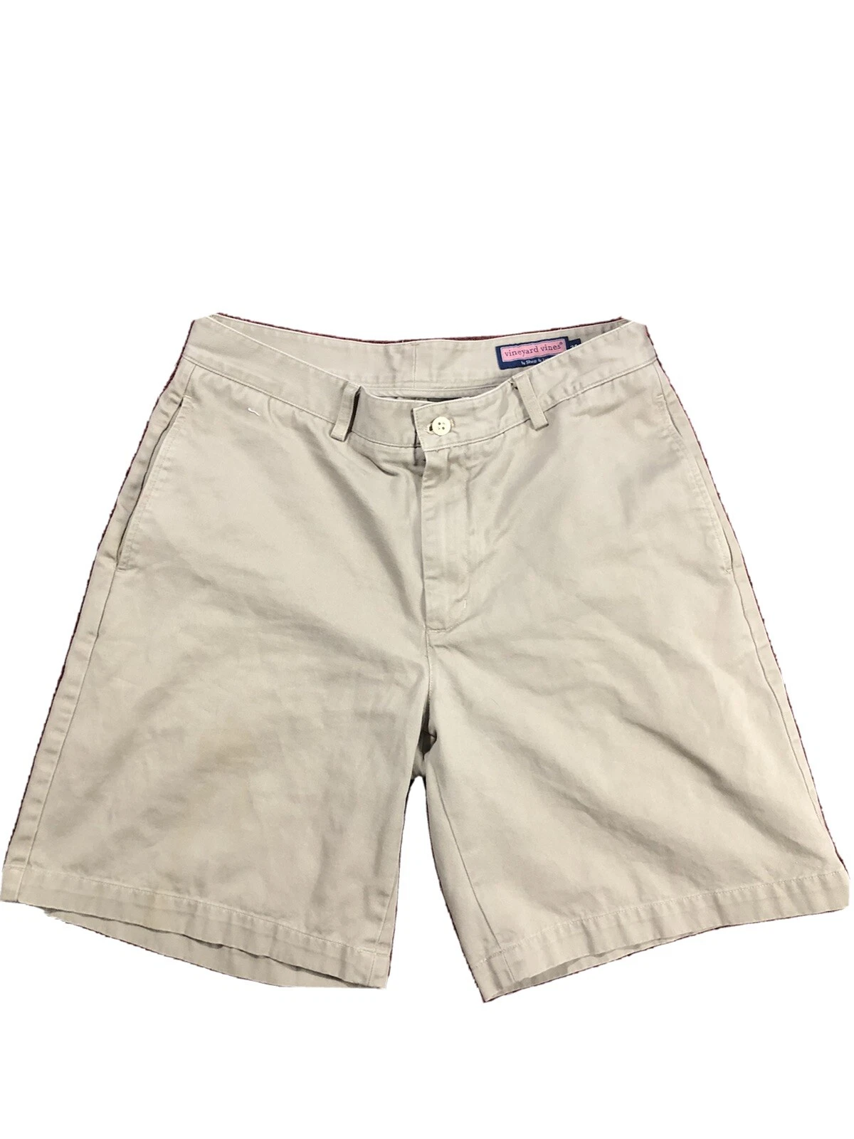 Vineyard Vines Men's Club Short Flat Front Chinos Shorts Color Tan Size 34