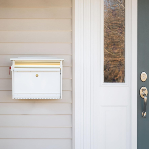 Mailsafe Aluminio, Bloqueo, Montaje en Pared Buzón, MSK00WAM, Blanco, Capacidad Media - Imagen 8 de 9