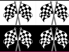 Racing Flags Vinyl Decal Car Truck Window Laptop Tablet Tumbler Notebook