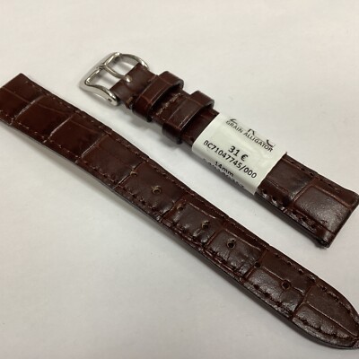 Bracelet De Montre ZRC En Cuir Veau Grain Alligator - 22 Mm - Marron - Neuf