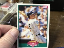 1989 Score Rookie & Traded Baseball Steve Sax #20T Yankees