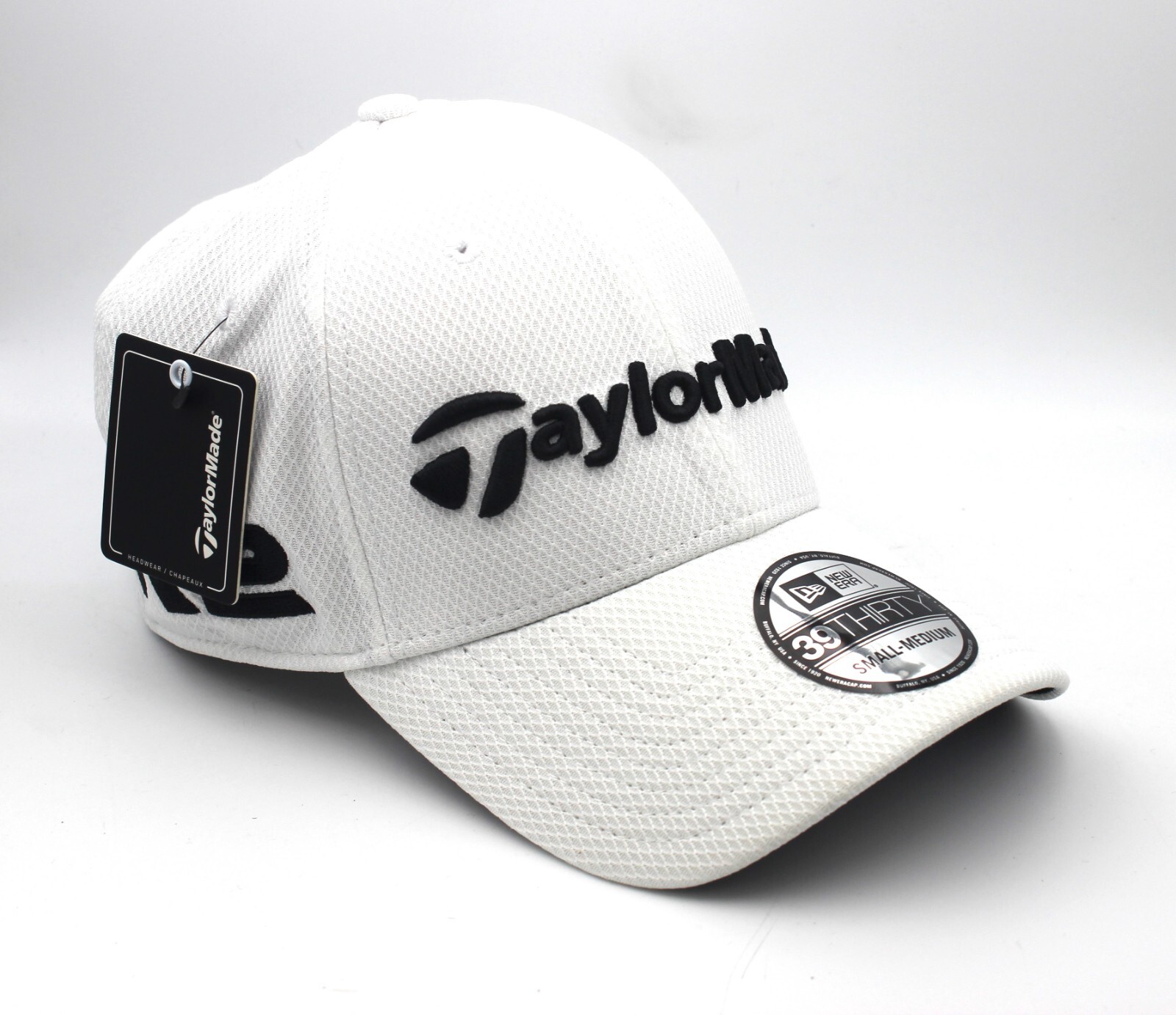 NEW TaylorMade New Era Tour 39Thirty SmallMedium White Fitted Golf Hat